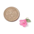 thumbnail image 3 of Acrylic Pendants with Glass and Brass Findings Flower Charms Mixed Color 11x14x14mm Hole: 3x4mm, 3 of 5