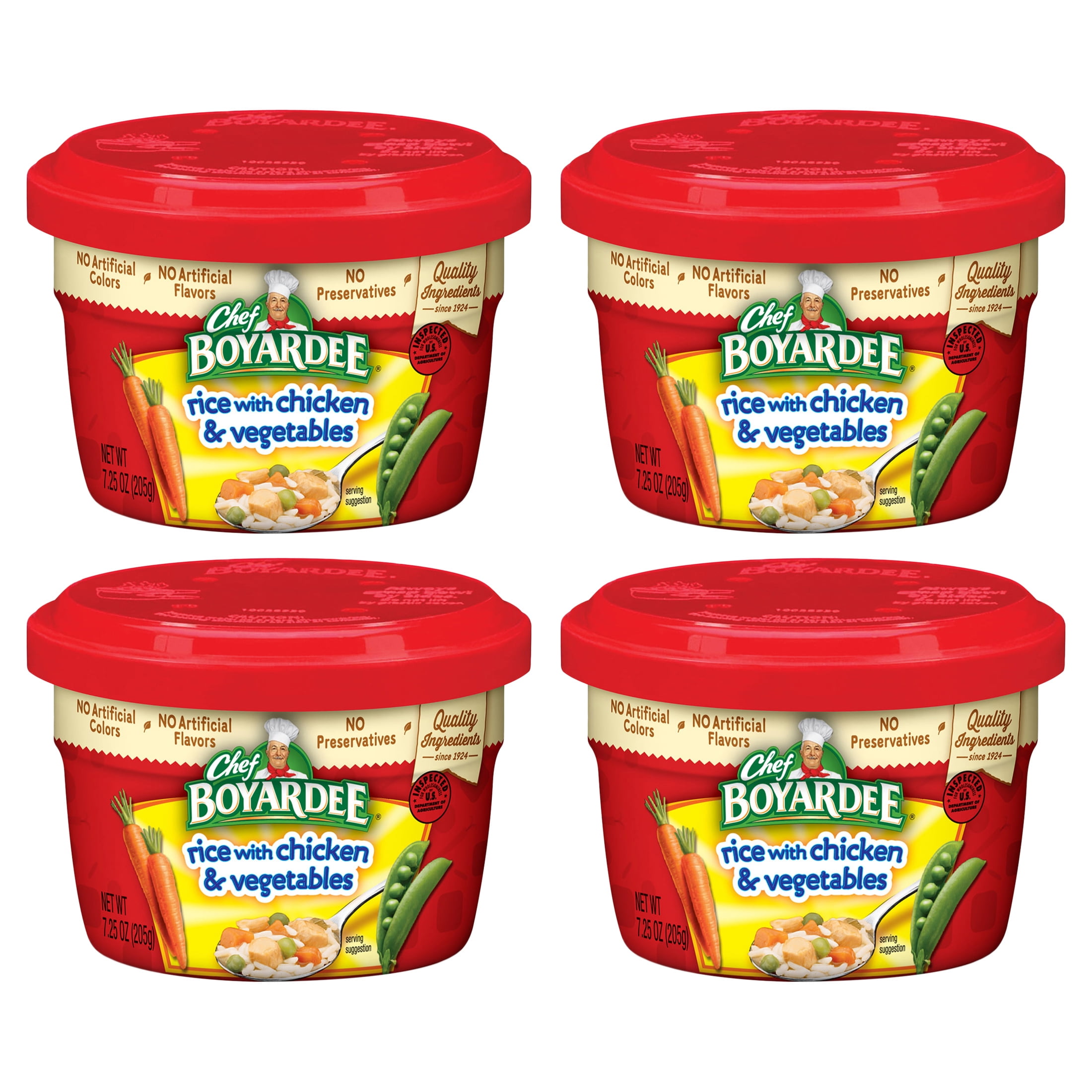 (4 pack) Chef Boyardee Rice with Chicken and Vegetables, Microwavable ...
