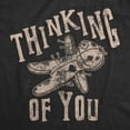 thumbnail image 2 of Mens Thinking Of You T Shirt Funny Voodoo Doll Graphic Novelty Tee Graphic Tees, 2 of 9