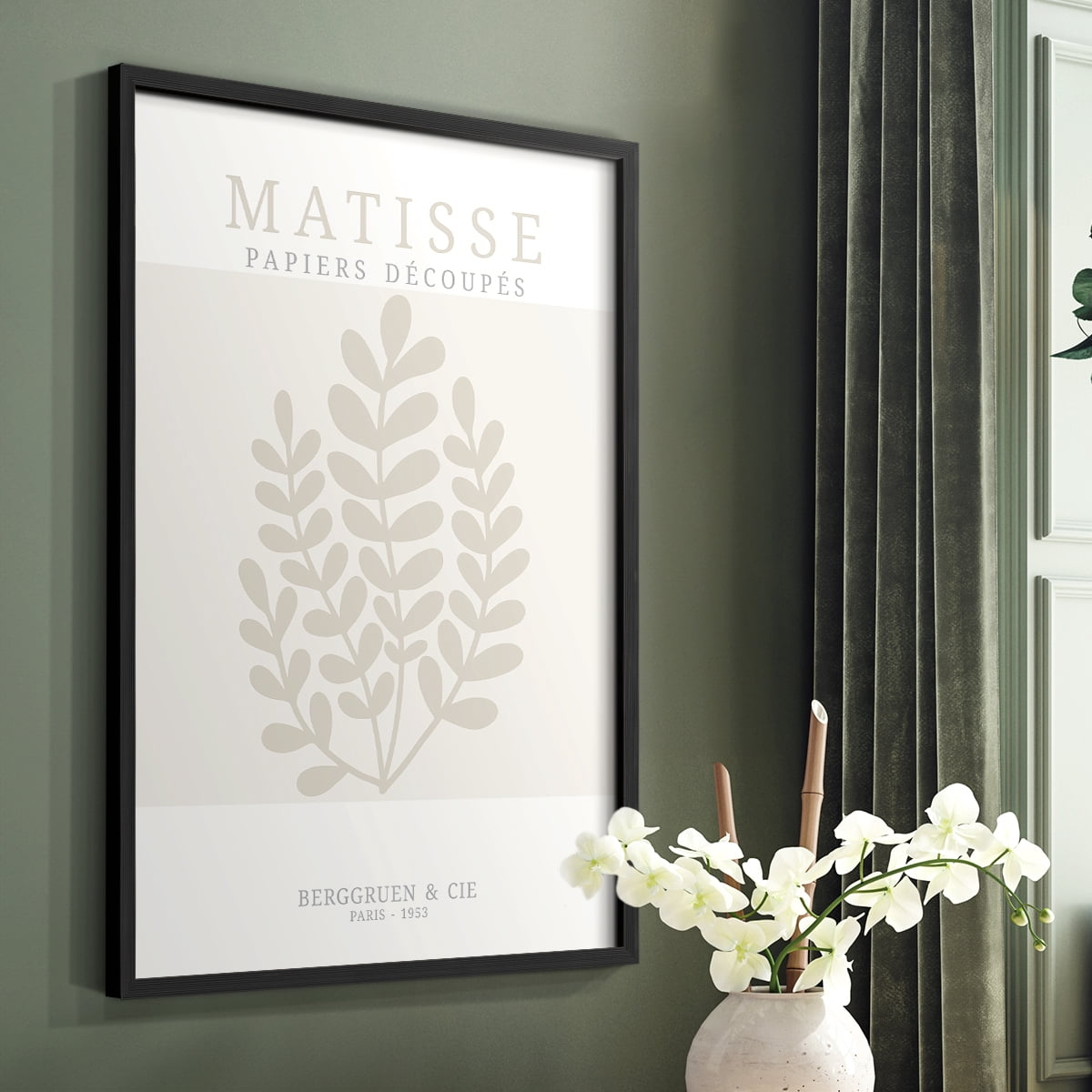 Matisse CDXVII in Black Solid Wood Framed Print No Nail Hanging
