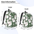 thumbnail image 4 of Rocae Alpaca Faces for Durable Canvas Backpack Leisure Large Bag Travel Rucksack Multi-function Backpack Medium, 4 of 8