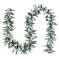 thumbnail image 4 of Best Choice Products 9ft Pre-Lit Snow Flocked Artificial Christmas Garland Decoration w/ 100 Clear LED Lights - Green, 4 of 8