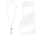 thumbnail image 2 of 13.5 inch ID Badge Holder with 33.46 inch Retractable Reel Clip, ID Badge Holder with Lanyard  for Nurse, Teacher, Student, Office Worker, 2 of 7