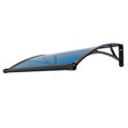 thumbnail image 6 of Shangmakel Window Awning Door Canopy with Gutter, 40"x30" Patio Porch Awning, UV Rain Snow Protection, Hollow Sheet (Black Bracket+Lake Blue Board), 6 of 28