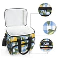 thumbnail image 6 of FORMRS Insulated Cooler Bag 24 Cans Capacity Soft Leakproof Lunch Box with Side Pockets, Light Blue Plaid, 6 of 7