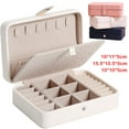 thumbnail image 2 of Korean Version Simple Ins Style Portable Jewelry Storage Box 2023 New High-end Exquisite Large Capacity Travel Jewelry Bag White M, 2 of 6