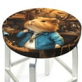 thumbnail image 3 of Honeii Scientist Guinea Pig Bar Stool Covers – Perfect Fit for 12" to 14" Round Stools, Crease-Resistant, Stretchy, Washable & Dustproof Seat Slipcovers-12 inch, 3 of 7