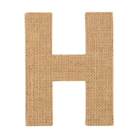 On the Surface Burlap Letter H, 1 Each