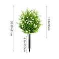 thumbnail image 3 of White Artificial Eucalyptus Stems Fake Flowers Outdoor Decor Realistic Silk Plants for Porch Garden 20 Inch, 3 of 6