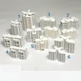 thumbnail image 2 of Realistic Apartment Building Model Unpainted Craft Project Miniature Landscape Design 1/800s Scale Solid Structure, 2 of 8
