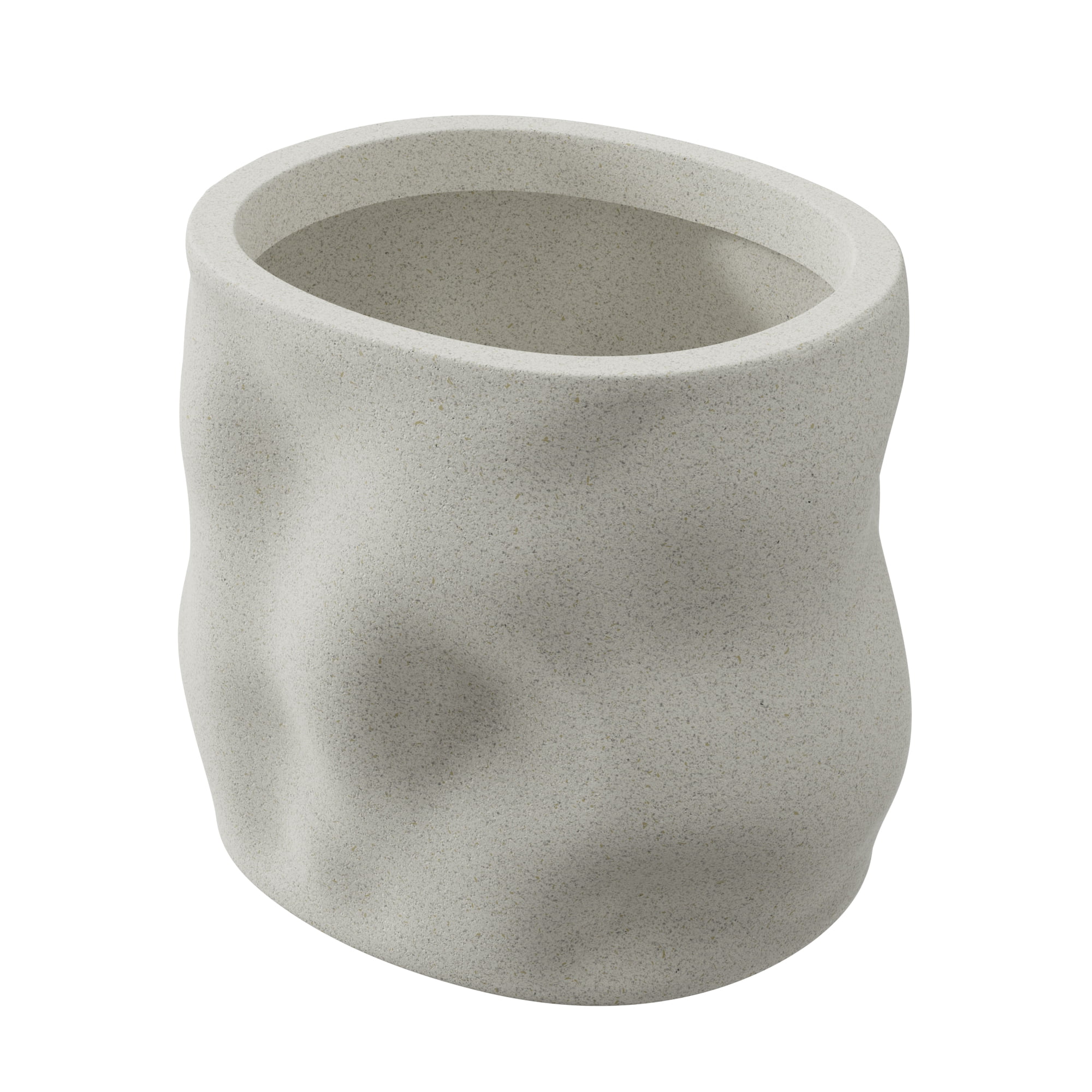 Better Homes & Gardens Mallory 8 inch Resin Planter, White with Elegance Design for Flowers, Succulents and Herbs