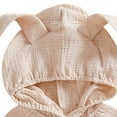 thumbnail image 6 of Hessimy Newborn Baby Girl Summer Outfit Bow Smocked Bubble Romper Doll Collar Plaid Bodysuit Fly Sleeve Jumpsuit Clothes(Beige, 6 of 7