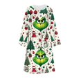 thumbnail image 5 of Pijama familiar de Navidad Grinc-h - Albornoz a juego de franela estampada, absorbente y de secado rápido, de algodón, talla XXL., 5 of 5