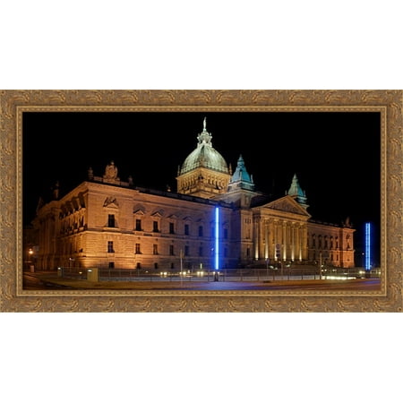 Federal Administrative Court, Germany 40x22 Large Gold Ornate Wood Framed Canvas Art