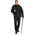 thumbnail image 4 of Little Donkey Andy Men's Winter Snow Pants - Softshell Insulated, Fleece Lined & Water Resistant for Hiking Ski, Black Size M, 4 of 7