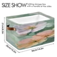 thumbnail image 4 of IAUYY Set of 2 Storage Cubes with Handles-Not Prone to Deformation Canvas Storage Baskets for Bedroom Closet Living Room Decorative Storage Baskets A Light Green Background, 4 of 9