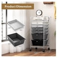 thumbnail image 3 of 6-Drawer Rolling Storage Cart - Classroom Organization on Wheels w/Removable Plastic Drawers, Mobile Art Craft Cart for School Paper Home Office, Utility Cart with Drawers (Gradient Grey), 3 of 8