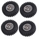 thumbnail image 4 of Estrela 4 neumáticos de goma RC de 2.165 in, llantas de aleación de aluminio con combinador de latón para Axial SCX24 1/24 RC CarTitanium Color, 4 of 8