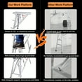 thumbnail image 6 of Work Platform Adjustable Folding Scaffolding Portable Step Ladder Height Drywall  Heavy Duty Load Capacity 800Lbs for RV Cleaning Painting Car Washing Decorating, 6 of 9