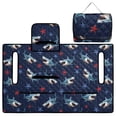 thumbnail image 5 of Whosucclay 4 Convenient Pockets Club Car Seat Covers for Ds Precedent Tempo EZGO, Non-Slip Golf Cart Accessories Quick Dry Seat Towel, Shark Star Pattern, 5 of 9