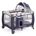 thumbnail image 1 of Cuna Corral Pamo Babe Con Cambiador Y Toldo Azul, 1 of 5