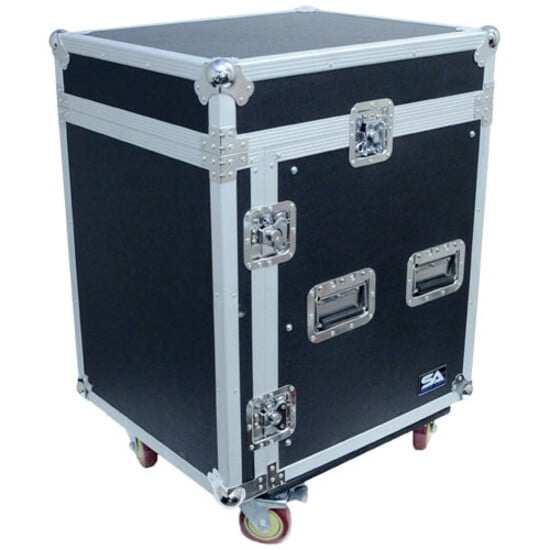 12 Space Rack Case with Slant Mixer Top