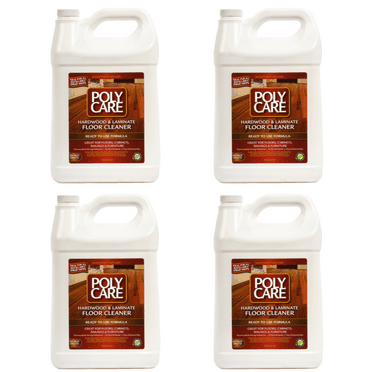 POLYCARE Hardwood Floor Cleaner Refill - 128 fl oz - 4 Pack - Fresh- Refill for Spray Mops and Spray Bottles - Residue-Free Floor Cleaning Solution for Wood or Laminate Floors