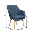 thumbnail image 5 of Convenience Concepts Take a Seat Charlotte Wingback Upholstered Accent Armchair, Denim Blue Fabric, 5 of 10