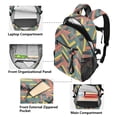 thumbnail image 5 of JIALIOU 14" Laptop Backpack Waterproof Airline Approved Stylish Casual Daypack for Travel Business College Work, Colorful Strip, 5 of 8
