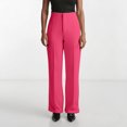 thumbnail image 2 of OSOLU New Slim Fit Solid Color Pleated Micro Elastic Formal Straight Leg Pants Casual Pants Women Pants Trousers Everyday Comfort Versatile Bottoms, 2 of 5