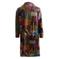thumbnail image 5 of Ichuanyi Fashion Women Printed Pocket Jacket Outerwear Cardigan Overcoat Long Trench Coat, 5 of 6