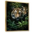 thumbnail image 2 of Designart "Tigers In Asian Painting I" Asian Floater Framed Wall Decor, 2 of 7