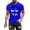 Blue, variant on Mens Funny Face Print Shirt Fashion Short Sleeve Casual Shirts Big and Tall Baggy Tees Lightweight Athletic Pullover Crewneck Tops