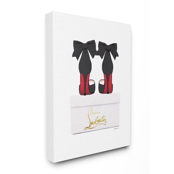 Stupell Industries Fashion Designer Black Shoes On Box Canvas Wall Art by Amanda Greenwood