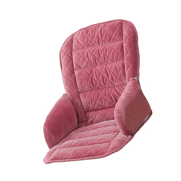 Silla de escritorio con respaldo y asiento de felpa, lavable, agradable para la piel, con hebillas fijas, 45 x 48 x 55 cm, para decoración del hogar, Estilo L