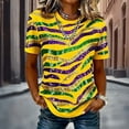 thumbnail image 5 of BRGZLK Shirt For Women Trendy Casual Holiday Tiger Print T-Shirt Graphic Tiger Stripe Sequin Shirt, 5 of 5