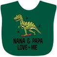 thumbnail image 3 of Inktastic Nana and Papa Love Me Dinosaur Grandson Boys Baby Bib, 3 of 4