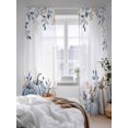 thumbnail image 3 of Thanksgiving Pumpkin Sheer Curtains 84 inches Long, Fall Eucalyptus Leaves Autumn Harvest Light Filtering Sheer Window Curtains Rod Pocket Voile Drapes for Bedroom Living Room, 52"W x 84"L 2 Panels, 3 of 7