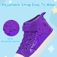 thumbnail image 4 of UYSYZBC Toddler Kids Sequin Canvas Sneaker for Girls Boys High Top Walking Cushioned Sneakers Non-Slip Sparkly Casual School Shoe, 4 of 6