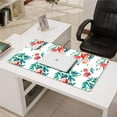 thumbnail image 4 of Tapis de Souris à Fleurs Rouges et Bourgeons Imperméable, Caoutchouc+multicolore Antidérapant Tapis de Souris de Jeu Tapis de Bureau pour Bureau Maison Jeu 31.5x15.7 Pouces, 4 of 7