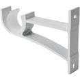 thumbnail image 3 of Soportes para barra de cortina individual, soportes para barra de cortina de aleación de aluminio resistente, color blanco, 3 of 4