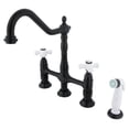 thumbnail image 1 of Kingston Brass Heritage 8" Center Kitchen Faucet With Side Sprayer, 1 of 1