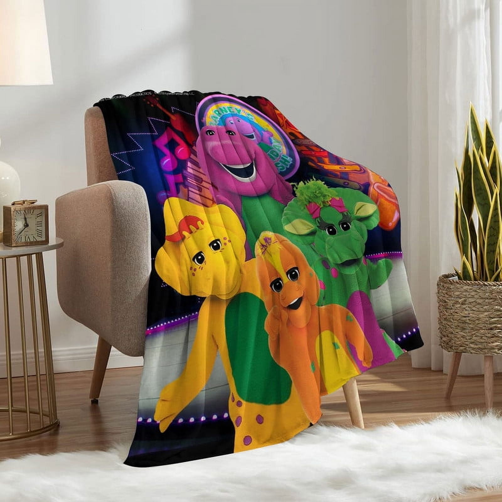 Barney & Friends Throw Blanket Gifts for Fans Lover Girls Boys Women Present Hoodie Him Bed 30"x40"