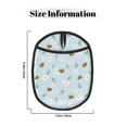 thumbnail image 3 of Pofeuu Bee Flower Print Silicone Pot Mat Mitten With Hanging Loop Heat Resistant Oven Mitts Non-Slip Bbq Baking Smoking Potholders, 3 of 7