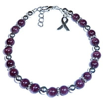Pancreatic Cancer Awareness Bracelet by Hidden Hollow Beads - 7 3/4 in. - Fits Most Adults - Lobster Clasp