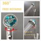 thumbnail image 5 of Nuevo cabezal de ducha de hélice Turbo giratorio de 360 grados con pequeño ventilador Abs lluvia boquilla de pulverización de alta presión accesorios de ducha de baño, 5 of 5