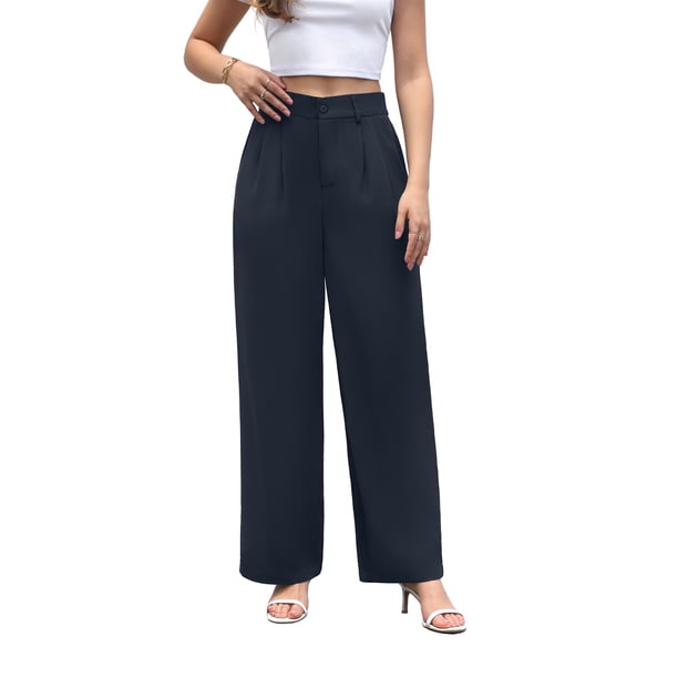 navy blue dress pants womens plus Relaxed vibe Plus-plus size pants (navy) 3X