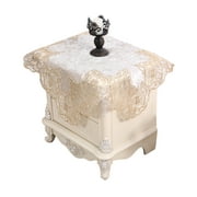 For End Table Bedside Cabinet Tablecloth Square European Style Fade Proof Lace