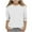 White, variant on 3-12Years Girls Casual Unpositioned Court Lock Solid Color 3/4 Long Sleeve Round Neck Top