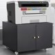 thumbnail image 5 of QinaQin Mueble metálico para impresora de oficina en casa, gabinete móvil con 2 puertas y repisa ajustable para organizar equipo y suministros, 5 of 8